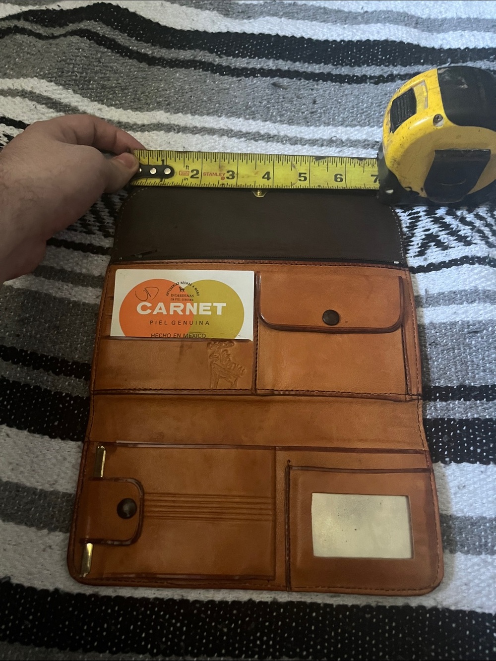 New Carnet Piel Genuina Woman Wallet Made In Mexico Hand Made Vintage 1987 . - Picture 7 of 17